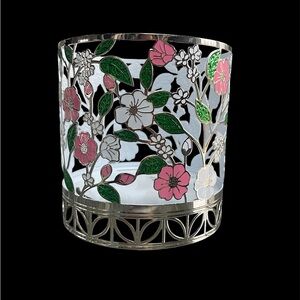 Bath & Body Works “Flower Toss” Floral 3 Wick Candle Holder